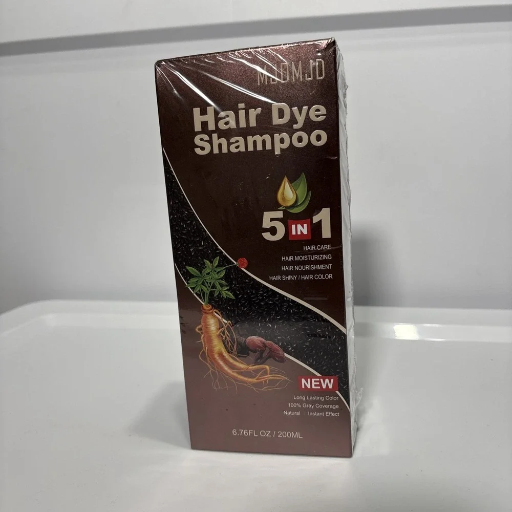 Light Brown Hair Dye Shampoo 5-in-1 Gray Hair Coverage Ammonia-Free 200ML NEW